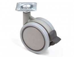 StrongCastors roue 75mm avec bande souple et frein