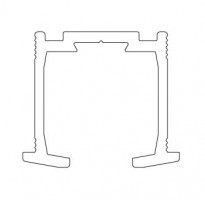 TERNO guidage supérieur 2670/G 2m argent brut