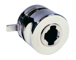 LEHMANN Serrure verre 321-16 P2/P4 droite nickel avec bouton intégré