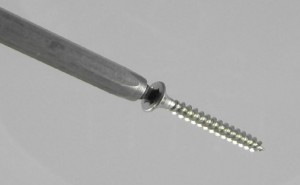 UNIQUADREX Vis a bois 4x40mm tete fraisée zinc blanc