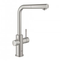GROHE Blue Home kit de démarrage avec robinet forme L 31539DC0 supersteel