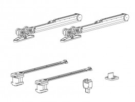 TERNO Step ensemble de quincaillerie pour porte coulissante intérieure 80kg, 1 v