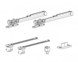TERNO Step ensemble de ferrures pour porte coulissante intérieure 120kg, 1 vanta