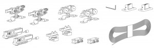 TERNO Classic synchro ensemble pour quincaillerie int. 2x absorbeur 80kg