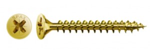 SPAX vis a bois 5x60 tete fraisée PZ,W,4C MH zinc jaune