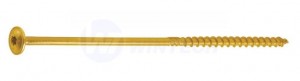 GPR vis a bois T30 6x80/48 tete plate zinc jaune, filetage partiel