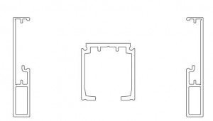 TERNO Universal kit de guidage pour 1 porte 2400mm argent