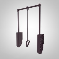 StrongWire tringle de penderie rabattable 800-1000mm, brun
