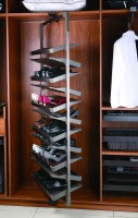 StrongWire meuble a chaussures tournant, 6 étageres, marron
