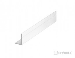 SEVROLL 04054 équerre Mini 17x11mm 2,35m blanc brillant