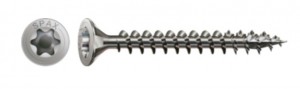 SPAX vis a bois 4,5x45 tete fraisée TXS,W,4C MH, inox A2