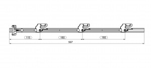LEHMANN tige SVS3 +V plan 18-2419-010 longueur 507mm
