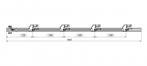 LEHMANN tige SVS3 +V dessin 18-2419-020 longueur 644mm