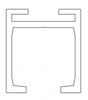 TERNO guidage supérieur 160kg 160/G 3m argent brut