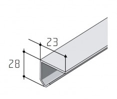 S-S20/30 moulure simple acier 3m