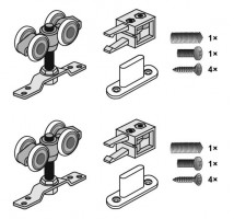 K-SEVROLL ensemble de ferrures pour portes intérieures Simple 18 Galaxy 50kg 2x