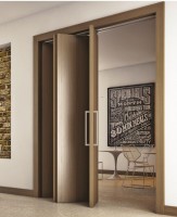K-TERNO porte intérieure pliante kit pour 3 vantaux 40kg charnieres pliantes