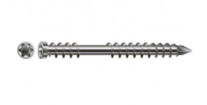 SPAX vis a bois 5x80 tete cylindre TXS, inox A2, C, argenté