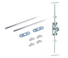 K-StrongLocks Serrure a penes multiples pour cylindre interchangeable + tiges 10