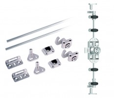 K-StrongLocks Serrure 3 voies pour cylindre interchangeable + tiges 1200mm De