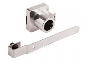StrongLocks Serrure porte coulissante verre pour cylindre échangeable droit