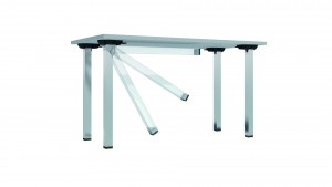 MILADESIGN pied de table G5 ST606U pliant 60 x 60 mm noir