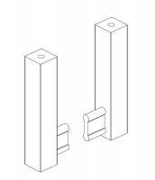 VERTIKO support de tringle, gris