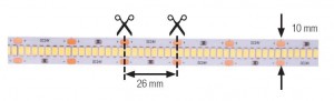 StrongLumio ruban LED 26W/m 24V (304 LED/m) 10mm, blanc neutre