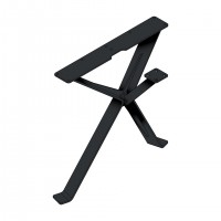 MILADESIGN EX 42050 pietement de table biseauté extrémité argent 420mm