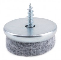 STRONG glissiere a vis avec feutre O 24mm gris