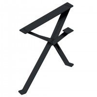 MILADESIGN EX 72080 pietement de table biseauté latéral argent 720 mm