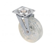 StrongCastors roue TOP O 75mm transparent sans frein