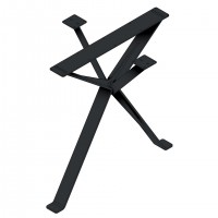 MILADESIGN EX 72080P pietement de table central biseauté anthracite 720mm