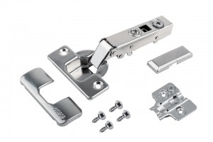StrongHinges S5 charniere clip sur plat, amorti, 110°, sous-couche 3D, vis a boi