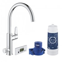 GROHE 30385000 Blue Pure BauCurve kit de démarrage C-verseur chrome