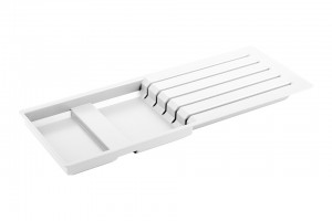 Support porte-couteaux Sky plastique blanc pour buffet
