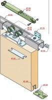K-SISCO Silent quincaillerie porte intérieure avec amortisseur 40kg