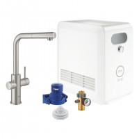 GROHE robinet BLUE Professional ensemble avec L-évacuation 31326DC2 supersteel