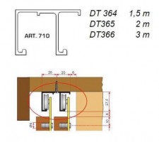 TERNO guidage supérieur double 3m