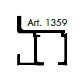 TERNO bandeau supérieur alu 3m 1359/G brut