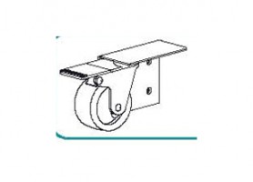 TERNO chariot avec frein gauche art. 306/S chrome