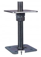 TK-pied de pilier avec 2 écrous libres, 110x110 - M24x330, zinc galv.