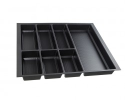 K-BLUM Legrabox M 500 mm/40 kg, gris, vis a bois + garniture Classico Kristall 6