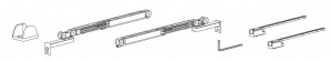 TERNO Living Top Vetro ensemble de ferrures pour porte vitrée encastrée 15kg 2x
