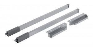 StrongBox reling supérieur carré H140/450mm, gris, ensemble