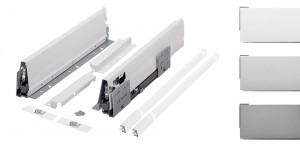 K-StrongBox tiroir H204/500mm, reling rectangulaire sup., titan