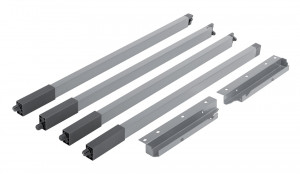 StrongBox reling double carré H204/500mm, blanc, ensemble