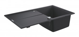 GROHE 31640AP0 Évier K400 50-S 860 x 500mm granit noir