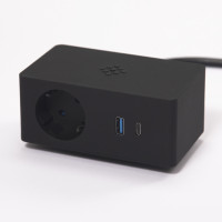 VersaQ HUB 1x 230V, 1x RJ45, USB A+C 5V, 1x HDMI, sans charge QI, noir, Schuko