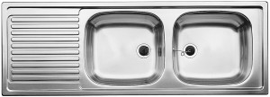 BLANCO 500374 évier Top EZS 12x4-2 sans excentreur inox naturel brillant